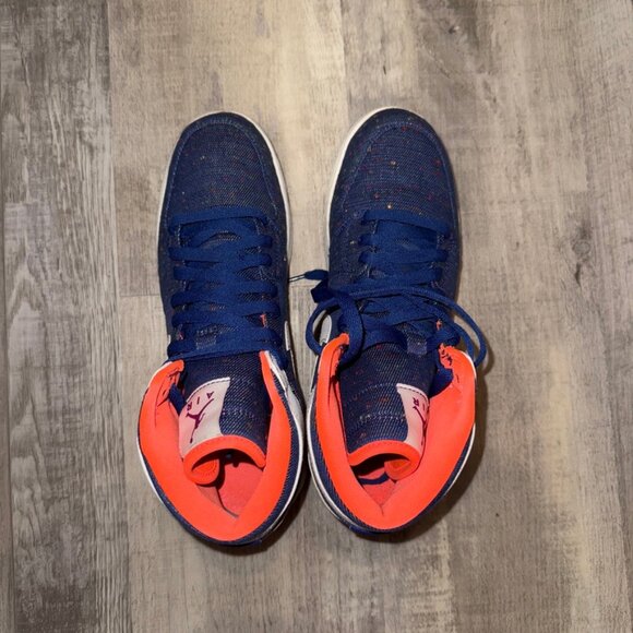 Jordan 1 High GG - Deep Royal Splatter - 9.5M (Youth Extended Run, its a 9.5Y/M) - Picture 6 of 10